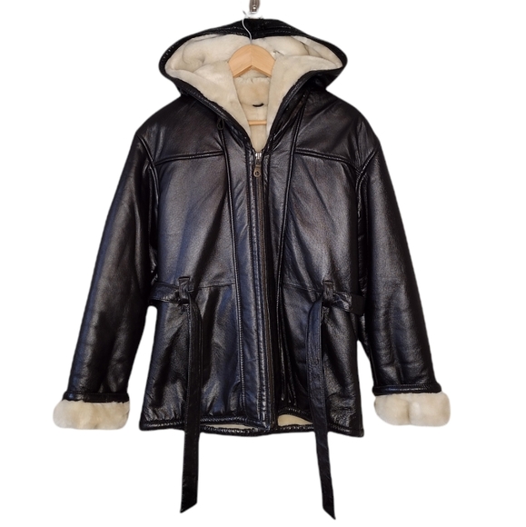 Wilsons Leather Jackets & Blazers - Wilsons Leather Fur Lined Hooded Jacket
